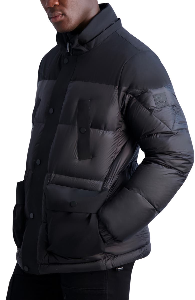 KARL LAGERFELD PARIS Quilted Coat, Alternate, color, 