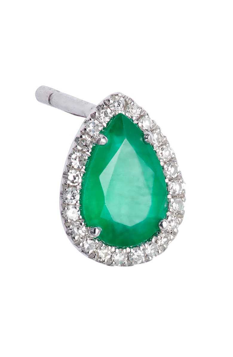 Meira T Emerald & Diamond Stud Earrings, Alternate, color, 