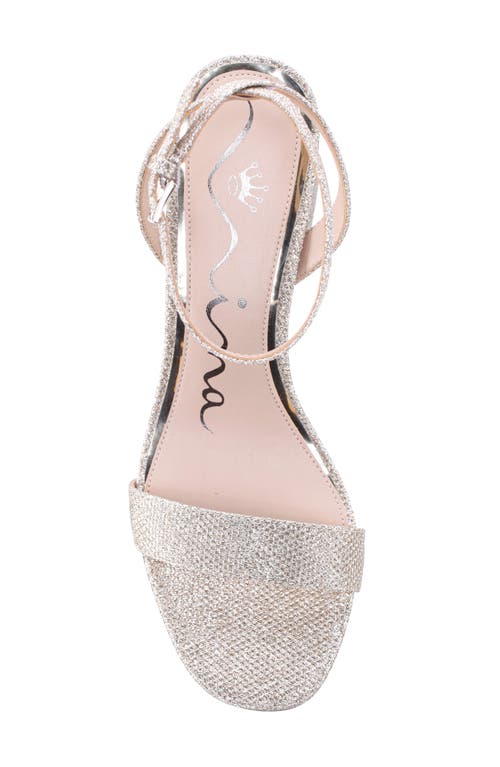 Nina Bergen Ankle Strap Sandal In Soft Platino