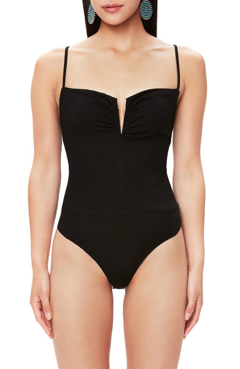 AFRM Tizy Thong Bodysuit, Alternate, color, 