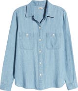 Faherty Chambray Button-Up Shirt
