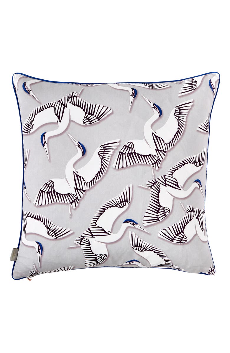 Ted Baker London Crane Print Accent Pillow, Alternate, color, 