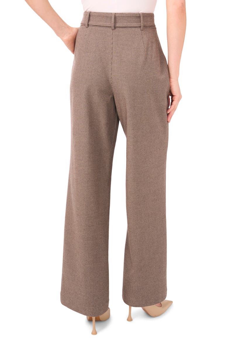 Microcheck High Waist Belted Pants, Alternate, color, SAFARI