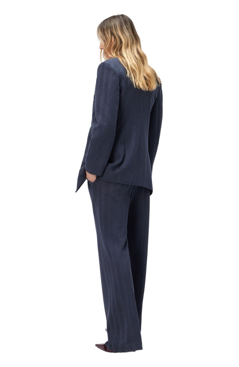 Missoni Single-breasted Blazer With Zigzag Pattern, Alternate, color, Blue