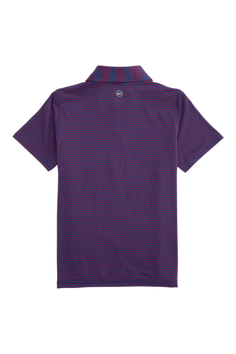 Kids' Bradley Stripe Stretch Polo, Alternate, color, COASTAL CRIMSON