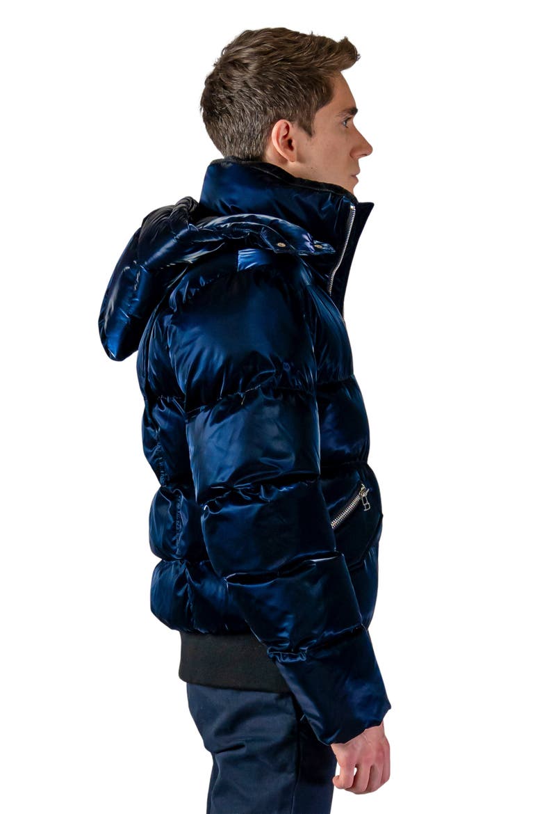 Men's Woody Bomber Quilted Coat, Alternate, color, ALL WET NAVY