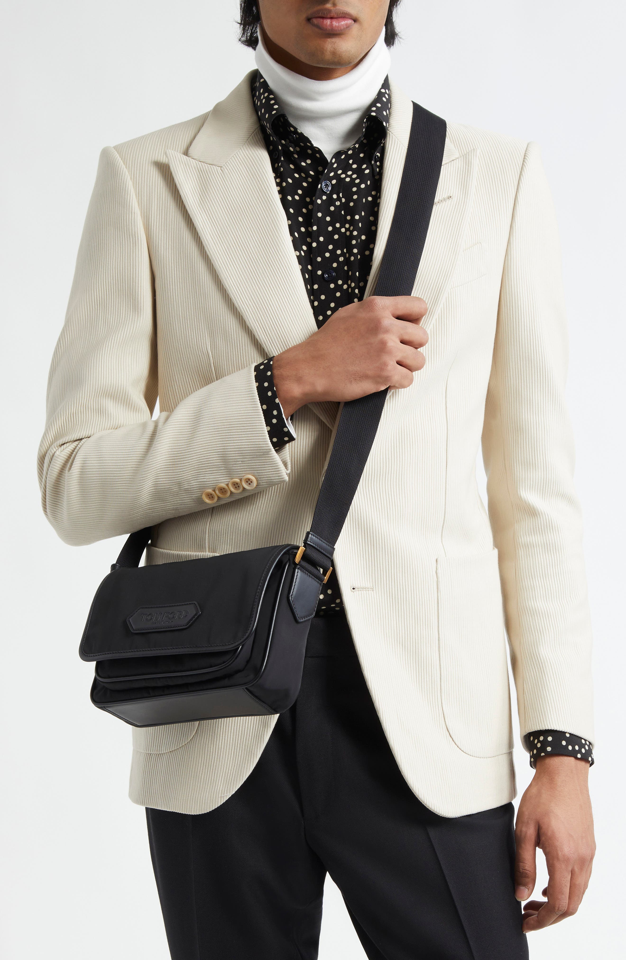 TOM FORD Recycled Nylon Messenger Bag, Alternate, color, 