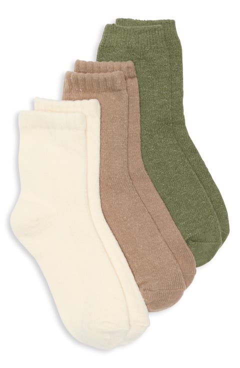 3-Pack Texture Crew Socks