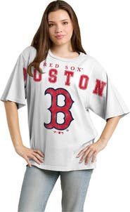 FANATICS Women's Fanatics White Boston Red Sox Relaxed Big Text T-Shirt