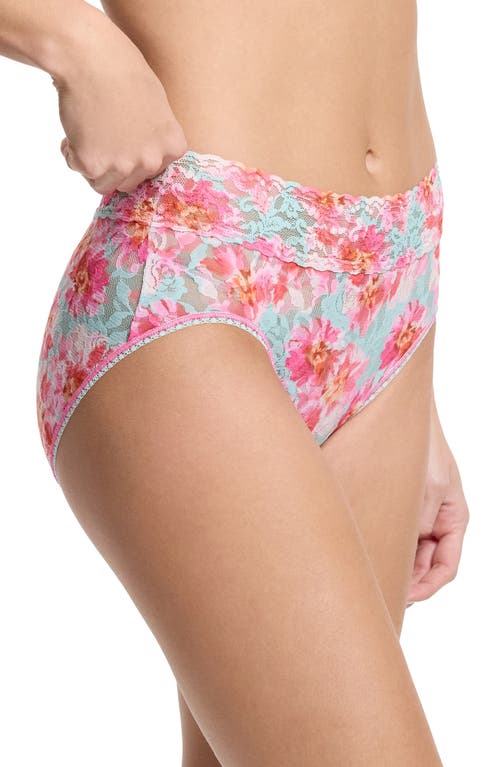 Hanky Panky Print Lace Briefs In First Bloom