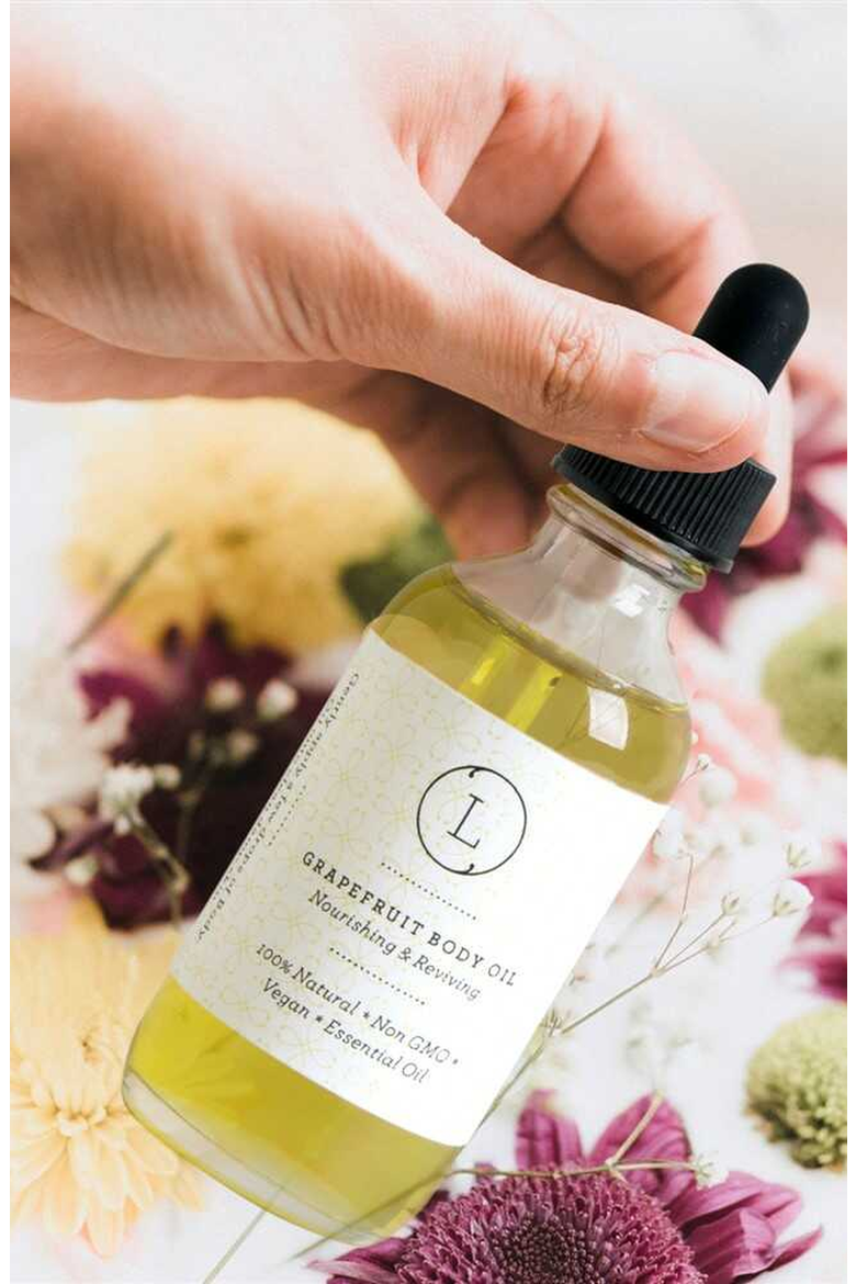 Natural Body Oil, Grapefruit Moisturizing Body Oil, Alternate, color, None
