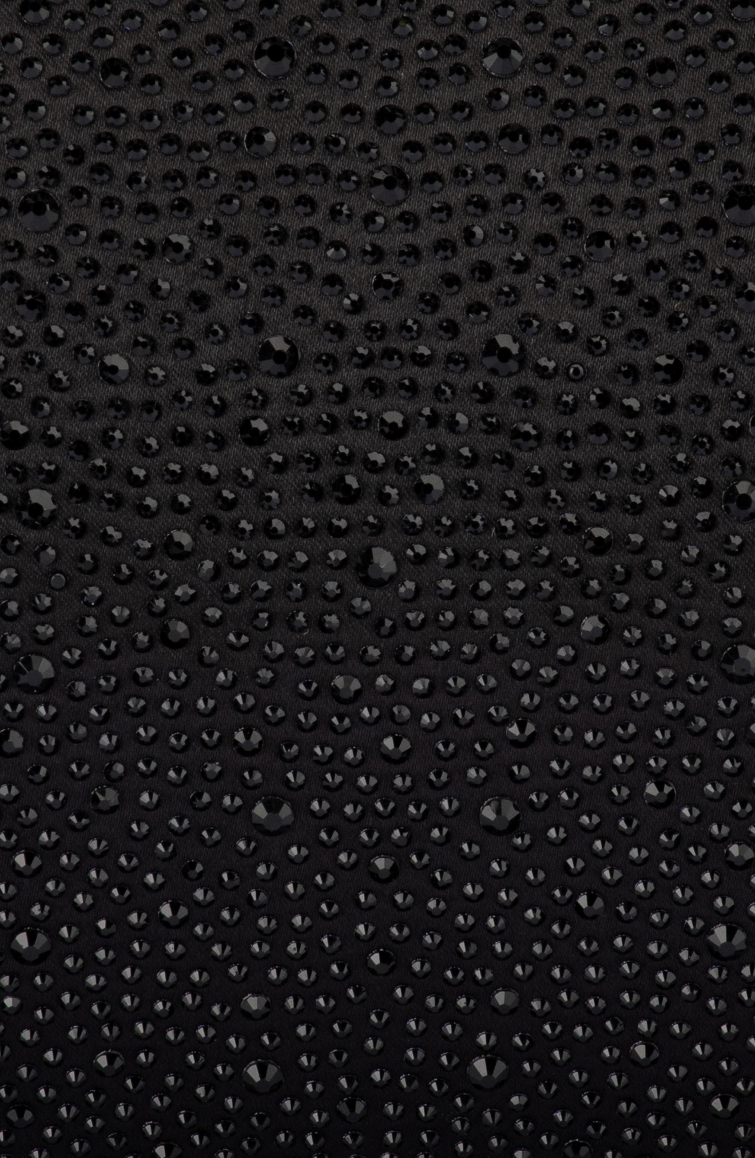 Olga Berg Carolina Crystal Frame Clutch, Alternate, color, Black