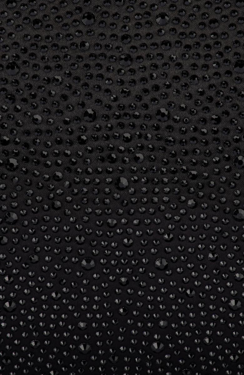 Olga Berg Carolina Crystal Frame Clutch, Alternate, color, Black