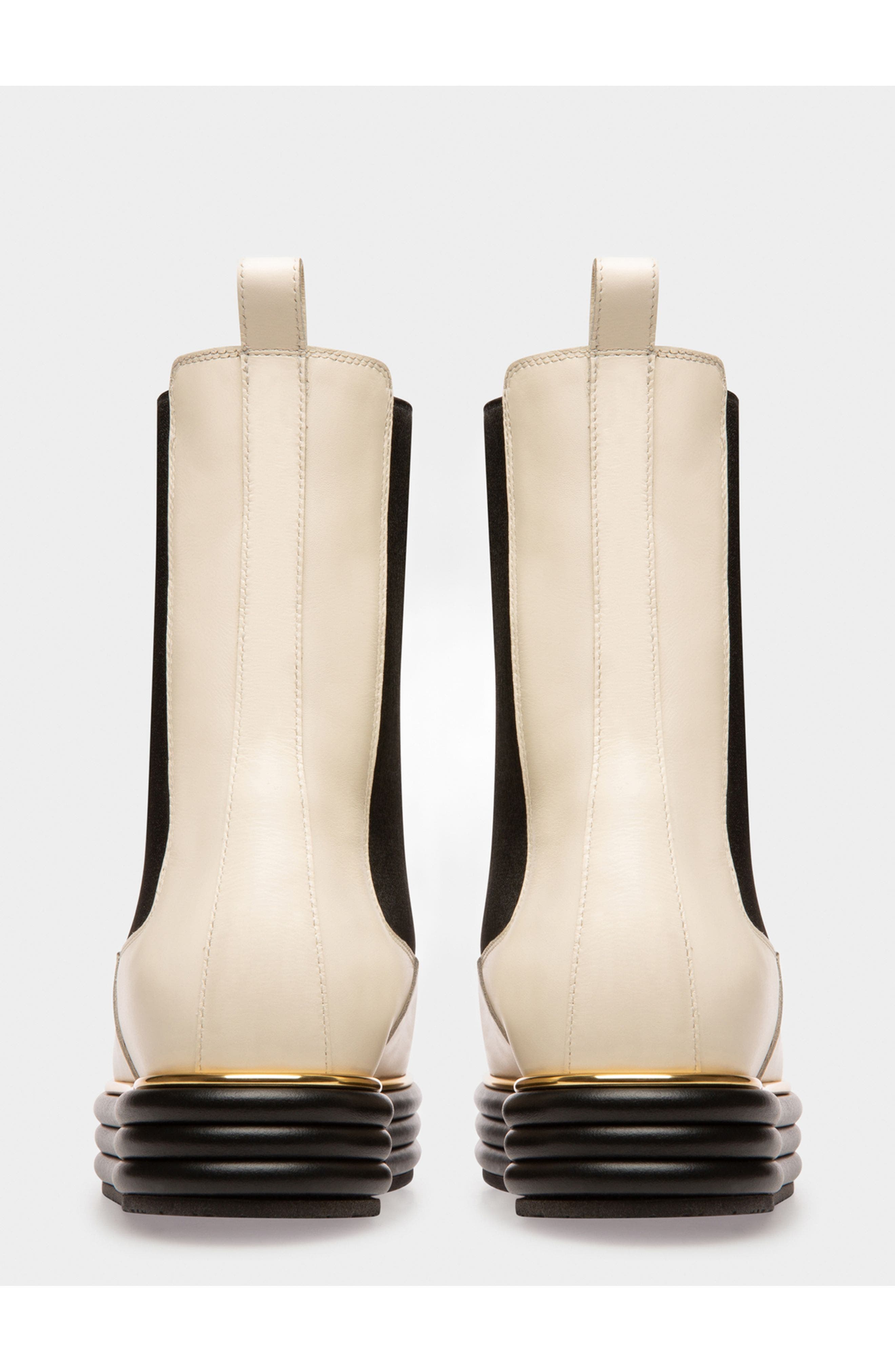 Bally Faelisa Leather Boots, Alternate, color, White