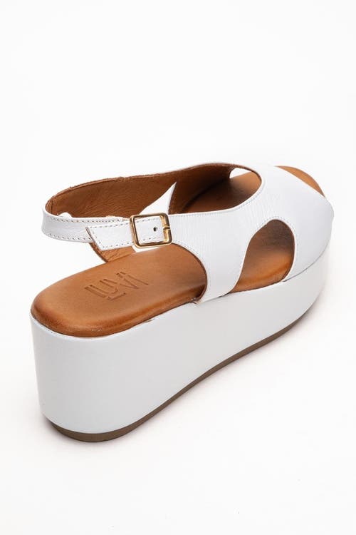 Forever & Always Shoes Brad Leather Platform Sandal In White