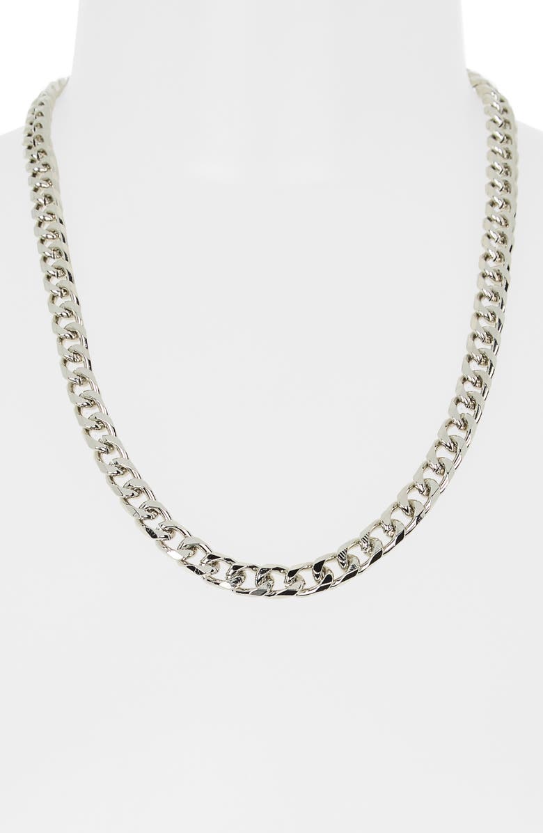Steve Madden Curb Chain Necklace, Alternate, color, Two-Tone