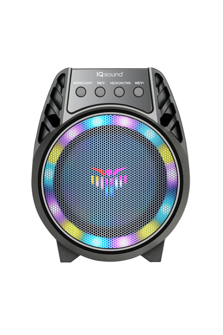4" Bluetooth TWS Rechargeable LED Light Party Speaker, Alternate, color, Black