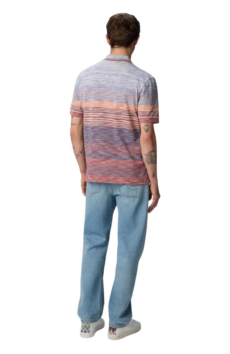 Missoni Polo Shirt In Shaded Slub Cotton Piqué, Alternate, color, 