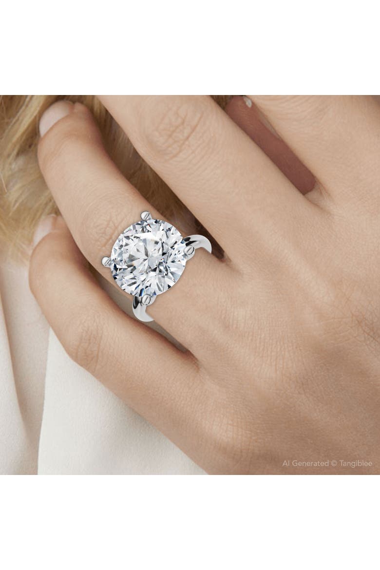 Certified 9Ct Aurora Solitaire Diamond Engagement Ring Lab Grown, Alternate, color, Platinum