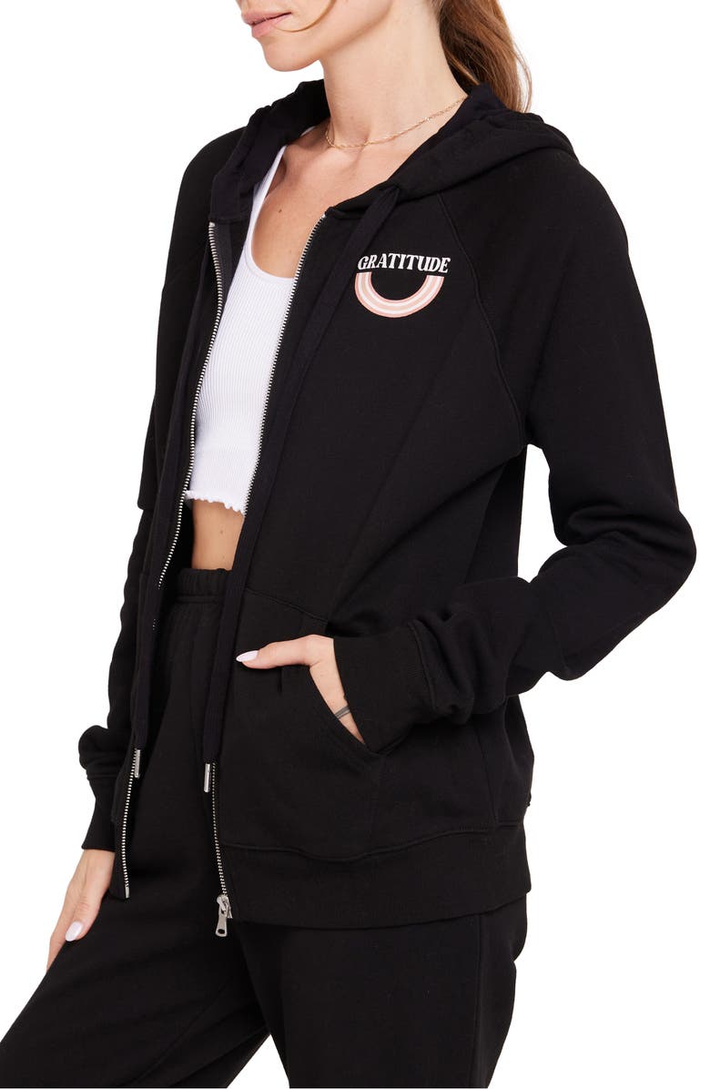 Spiritual Gangster Gratitude Graphic Zip Hoodie, Alternate, color, 