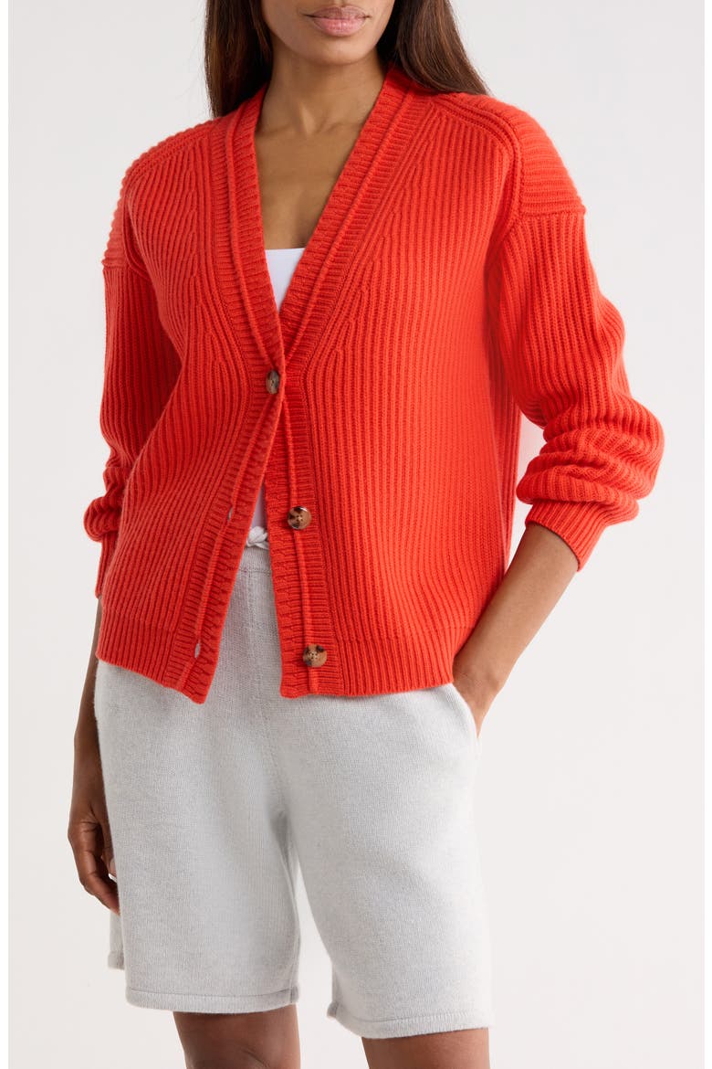Cashmere Cardigan, Main, color, SUMMER TOMATO