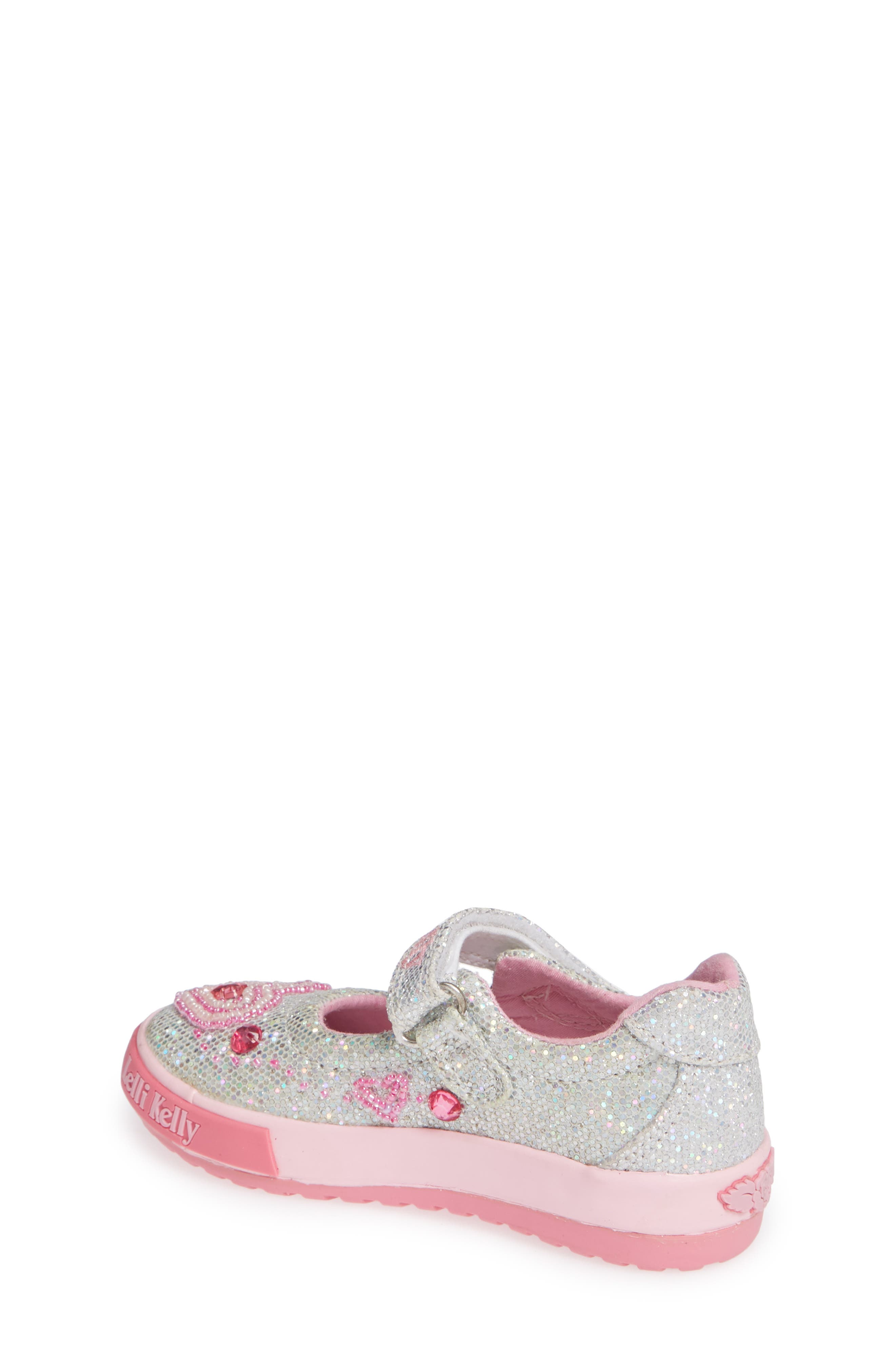 Lelli Kelly Beaded Glitter Mary Jane Sneaker, Alternate, color, 