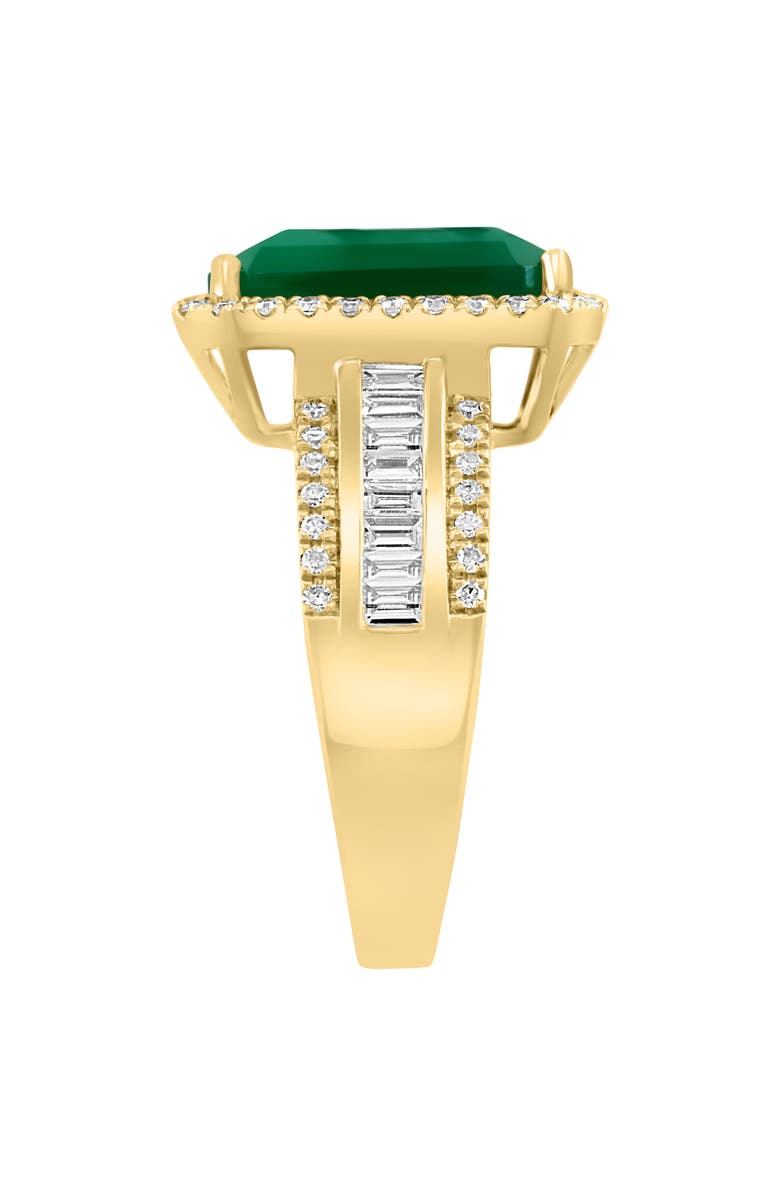 EFFY 14K Yellow Gold Green Onyx & Diamond Ring - 0.55ct. - Size 7, Alternate, color, 