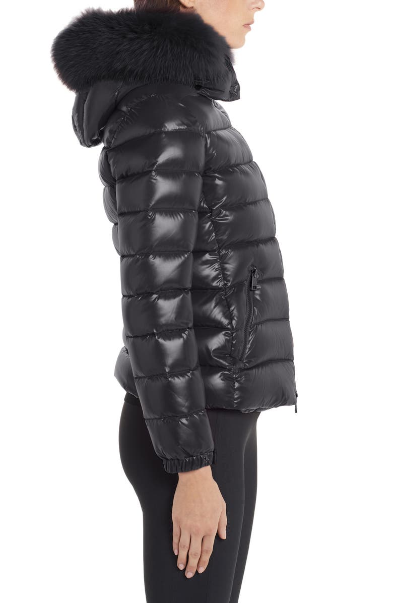 Moncler Badyfur Quilted Down Puffer Jacket with Removable Genuine Fox Fur Trim, Alternate, color, 