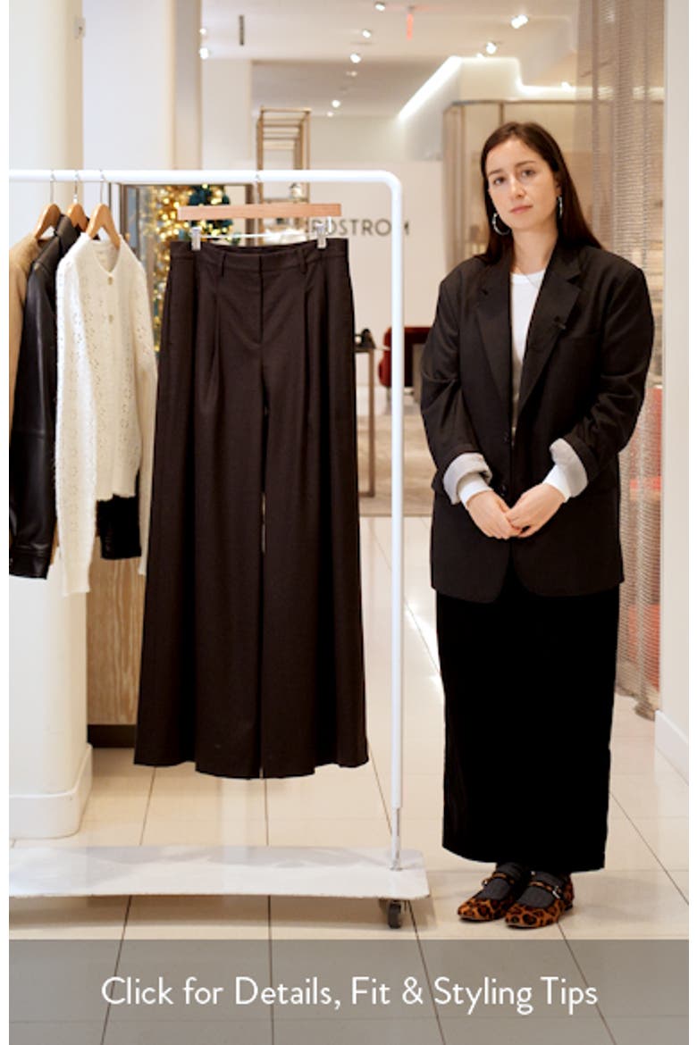 Avery Stretch Wool Wide Leg Pants video