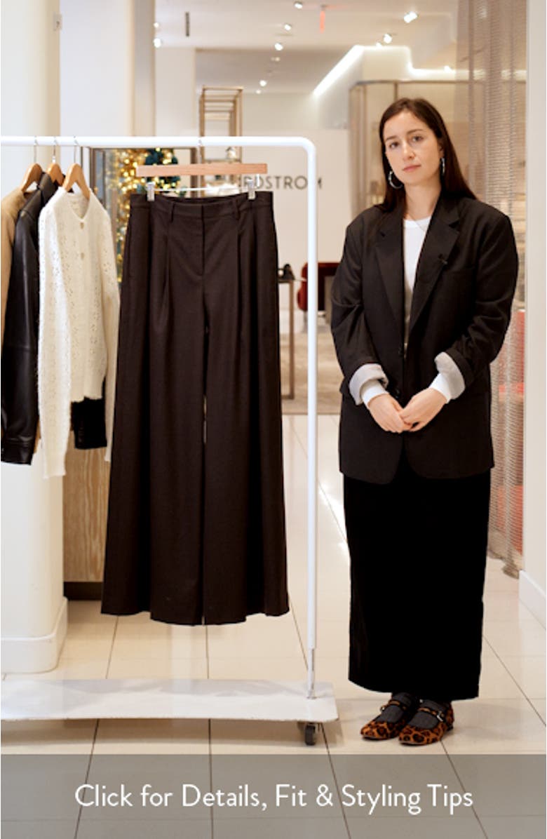 Avery Stretch Wool Wide Leg Pants, sales video thumbnail