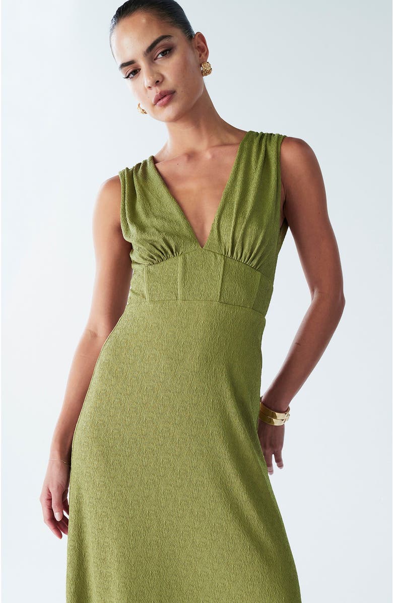 BWLDR Camile Dress, Alternate, color, Olive Green