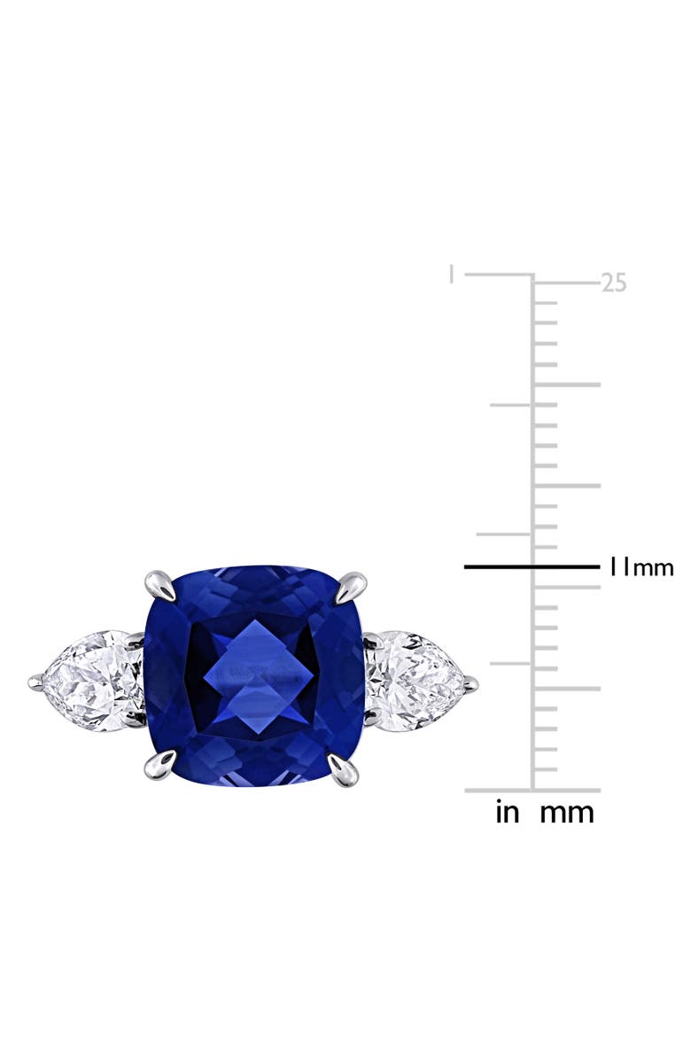 Julianna B. Lab-Created Sapphire & Diamond 3-Stone Ring 18k, Alternate, color, 