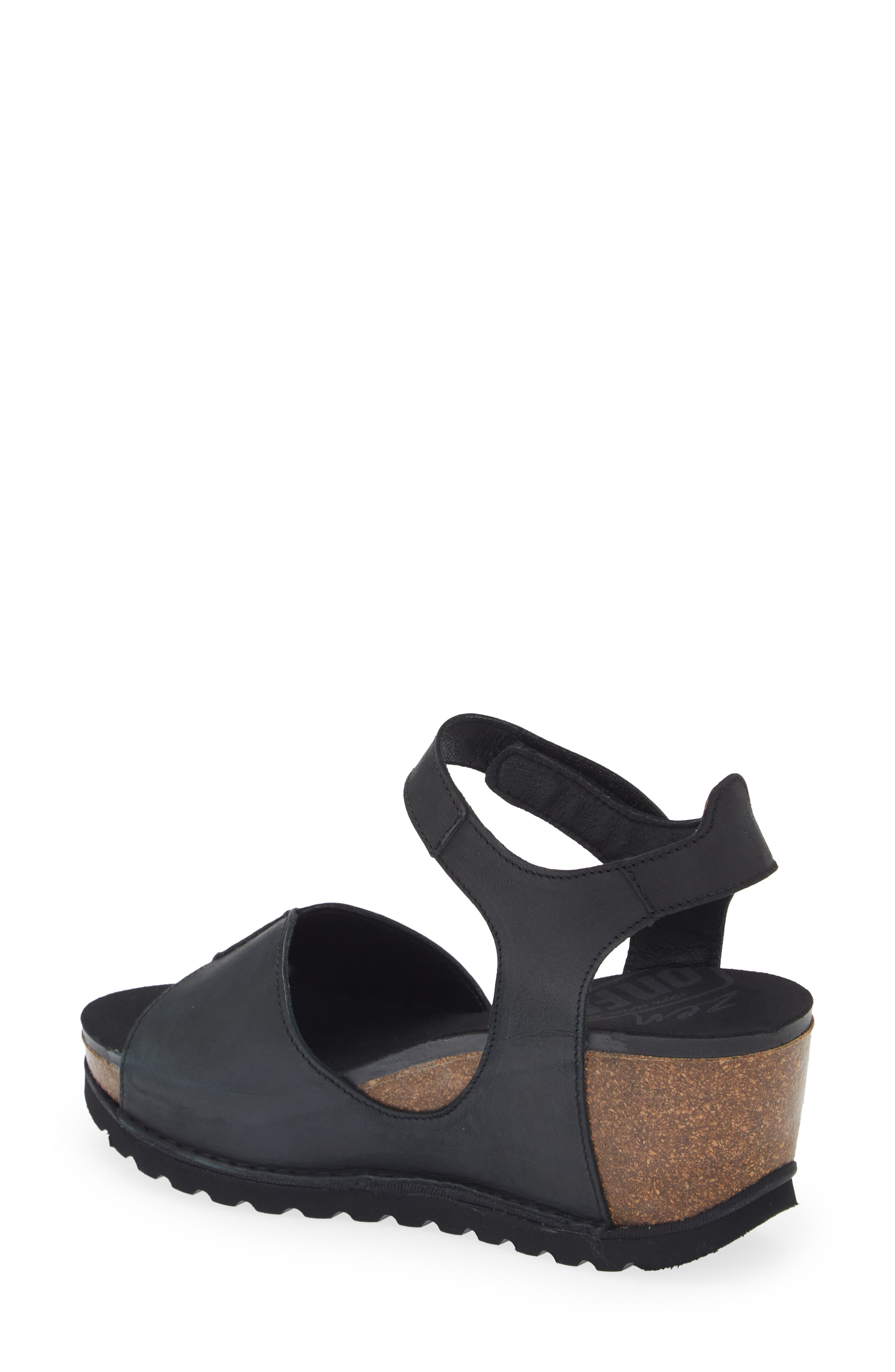 On Foot Samoa 310 Wedge Sandal, Alternate, color, Black