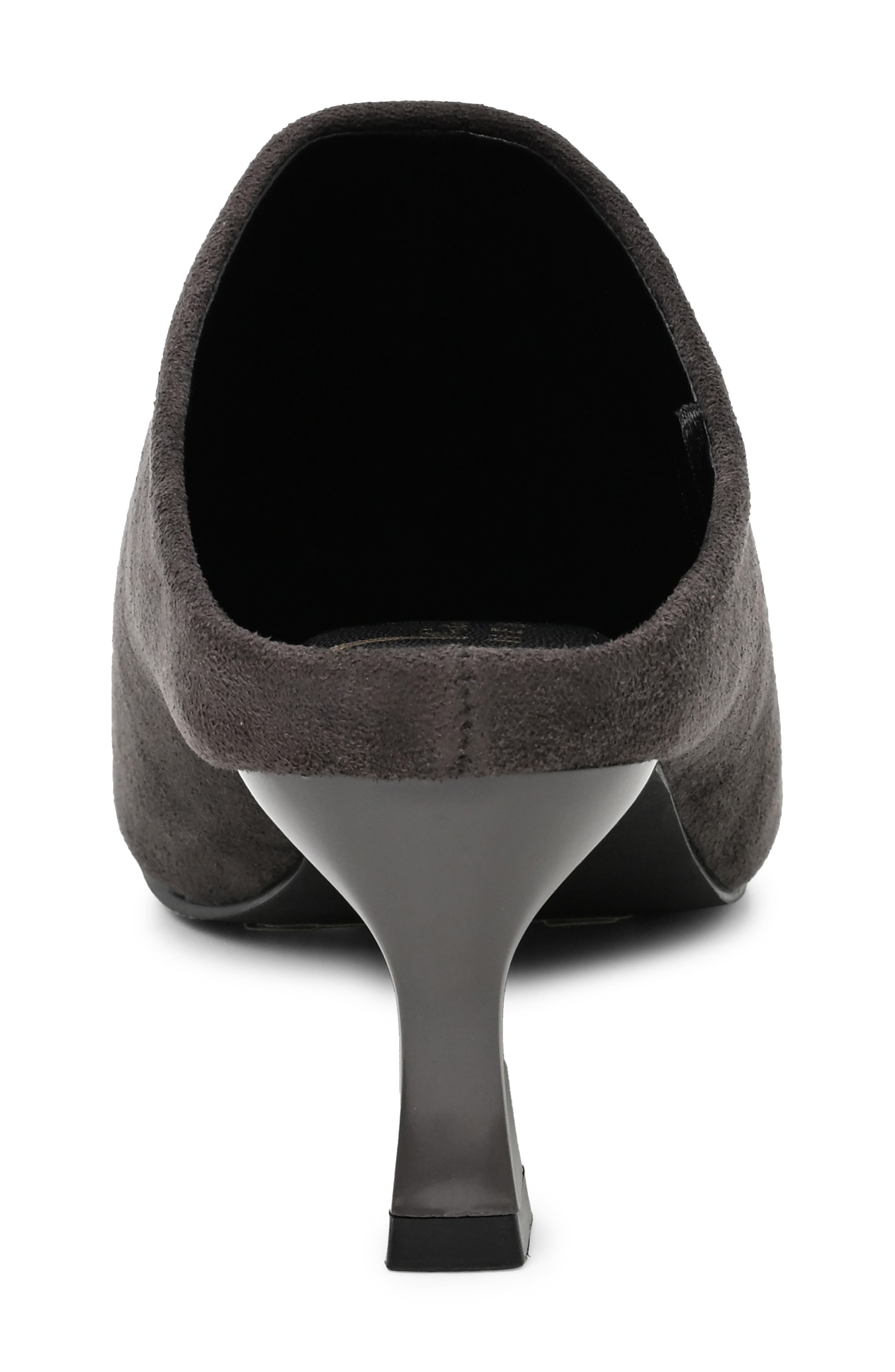 Pointed Toe Mule, Alternate, color, CHARCOAL MICRO