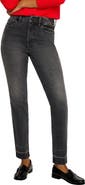 Good American Good Classic Released Hem High Waist Ankle Slim Straight Leg Jeans