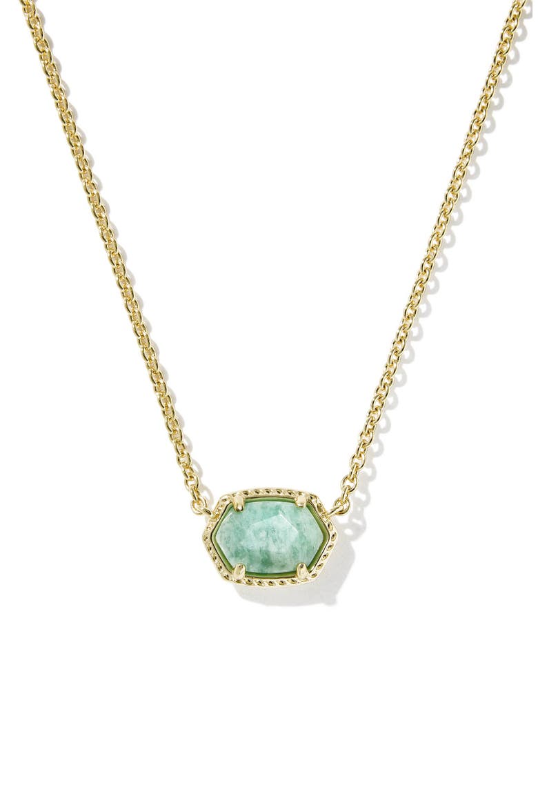 Daphne Frame Stone Pendant Necklace, Main, color, GOLD TEAL AMAZONITE