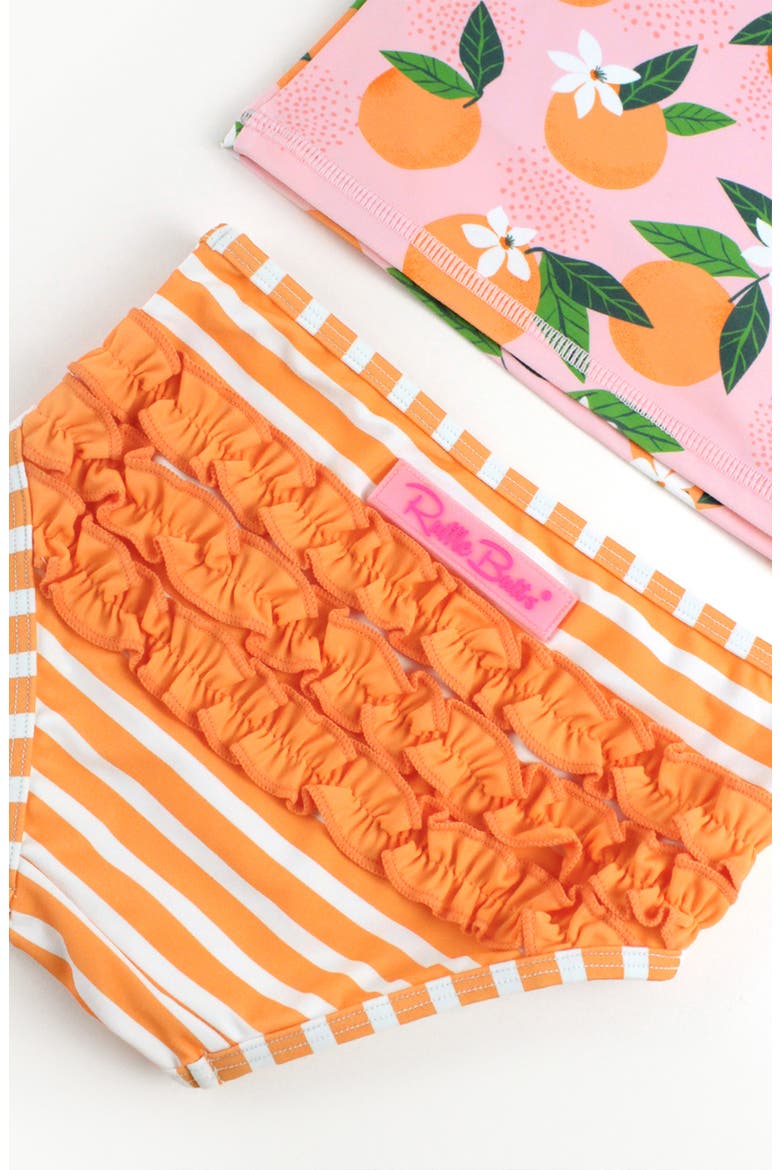 Orange You the Sweetest Long Sleeve Two-Piece Rashguard Swimsuit, Alternate, color, PINK