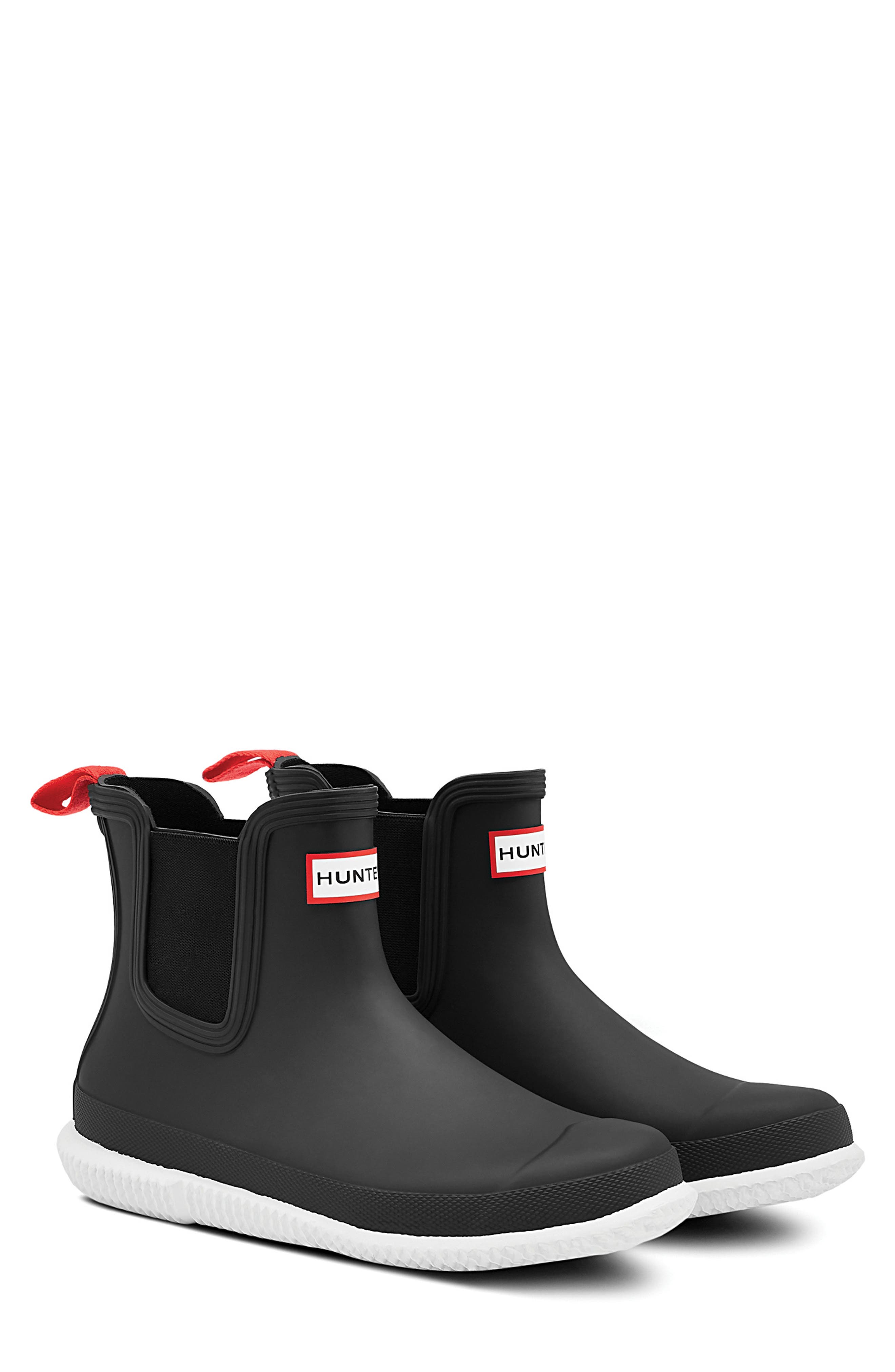 Hunter Calendar Sole Waterproof Chelsea Rain Boot, Main, color, 
