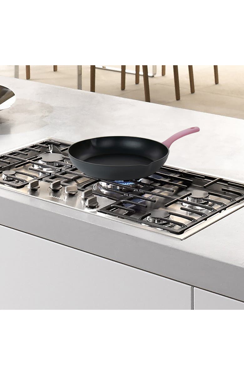 OSTER Rigby 9.5 Inch Aluminum Nonstick Frying Pan with Pouring Spouts, Alternate, color, Pink