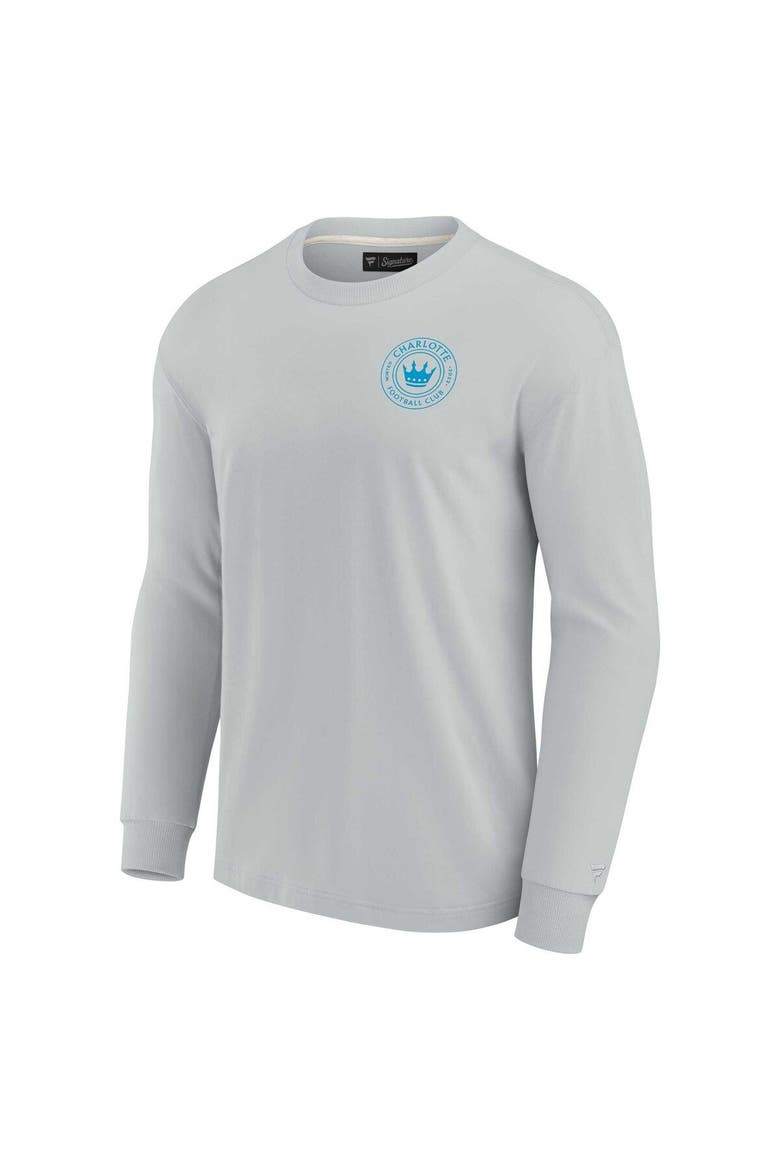 Unisex Fanatics Signature Gray Charlotte FC Elements Super Soft Long Sleeve T-Shirt, Alternate, color, Gray