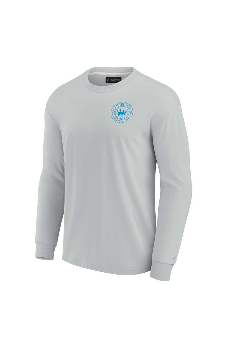 Fanatics Signature Unisex Fanatics Signature Gray Charlotte FC Elements Super Soft Long Sleeve T-Shirt, Alternate, color, Gray