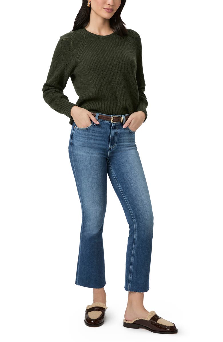 PAIGE Colette Raw Hem Crop Flare Jeans, Alternate, color, Magnolias