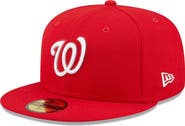 New Era Men's New Era Red Washington Nationals White Logo 59FIFTY Fitted Hat