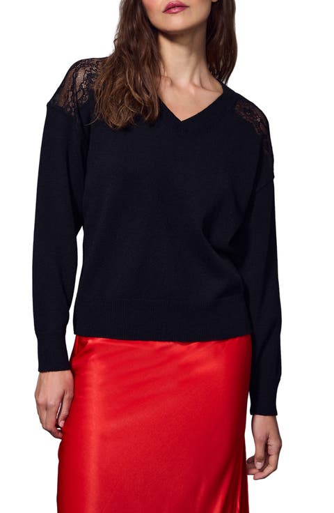 Lace Trim Sweater