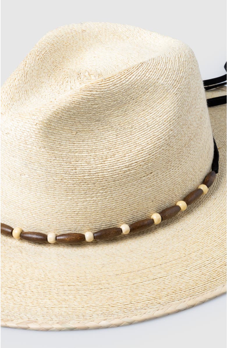 Manela Willow  Handwoven Straw Sun Hat - Bohemian Summer Fedora, Alternate, color, Natural / Brown