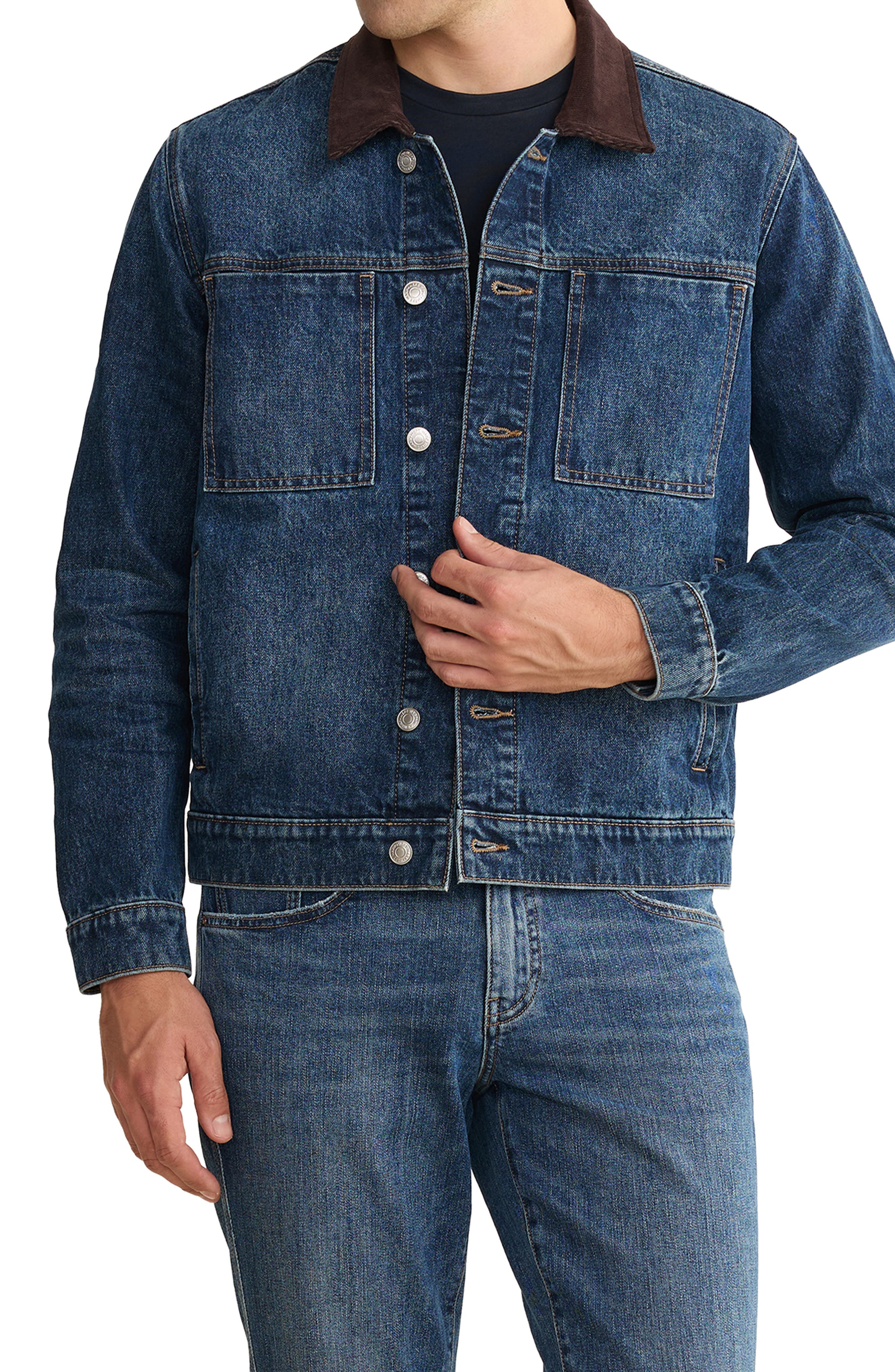SEA Denim Jacket with Corduroy Collar - image 1