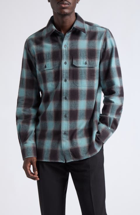 Brushed Check Military Fit Shirt