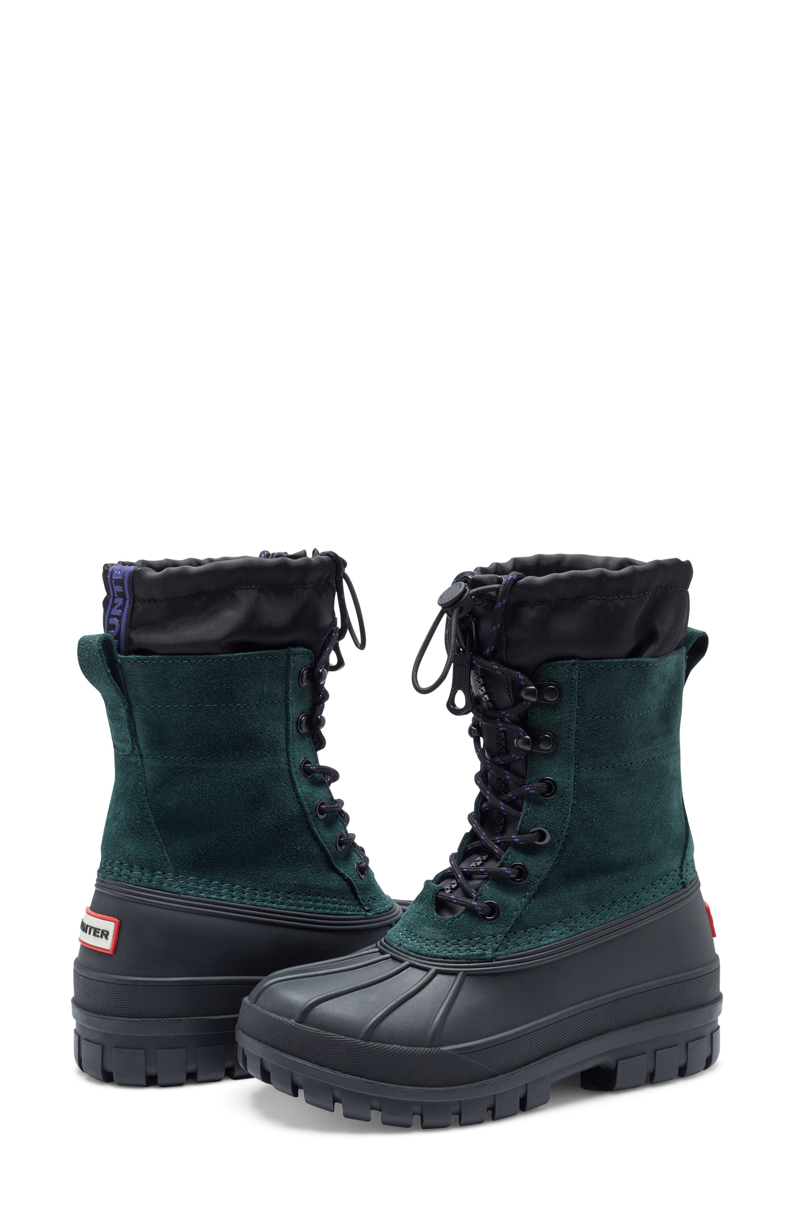 Hunter Skylar Waterproof Boot, Alternate, color, Dark Green