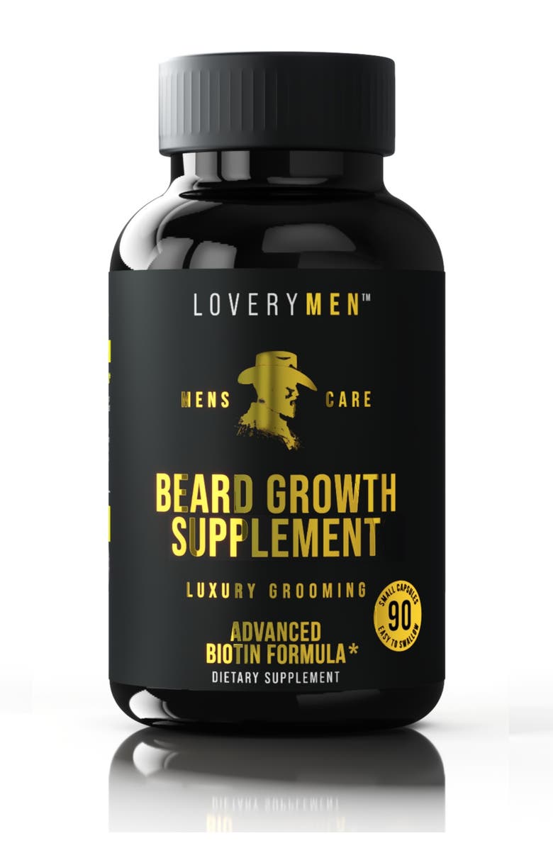 Lovery MEN Hair Boost - Advanced Biotin 5000 Hair Boost Vitamins - Thicker, Fuller Hair Support - Multi-Vitamin & Mineral Formula for Strong Full Hair, Main, color, Black