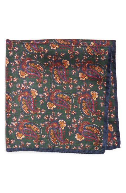 Paisley Silk Pocket Square